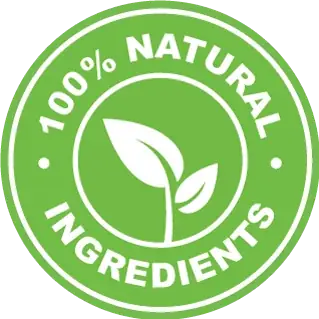 100 per cent natural ingredients badge